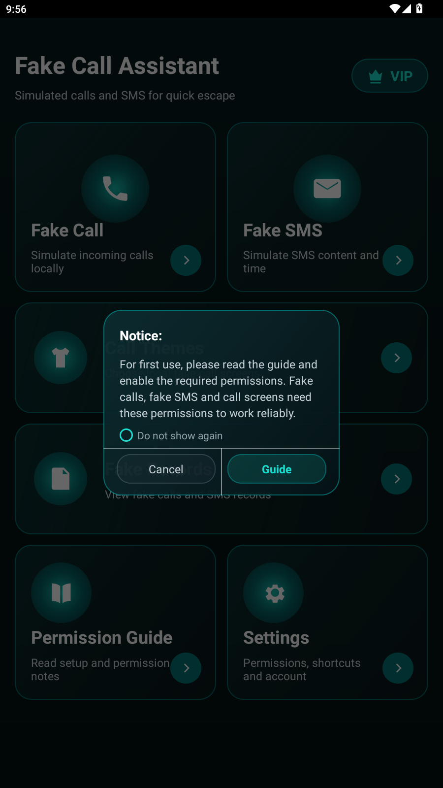 Home screen